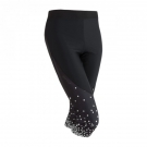 Dámské 3/4 kalhoty Sensor Dots černá s růžovou